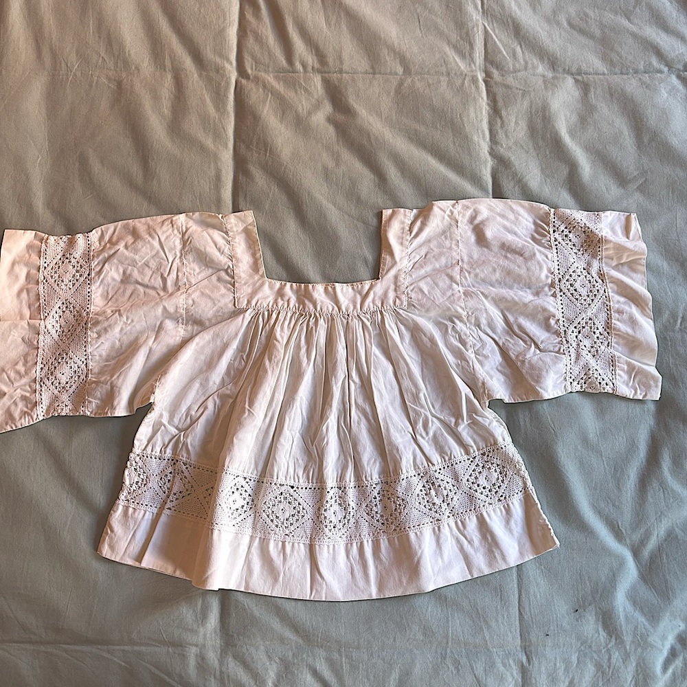 Vintage French lace top